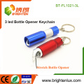 Hot Sale Small Colorful Good Metal Materail 3 led bulk bottle opener keychain